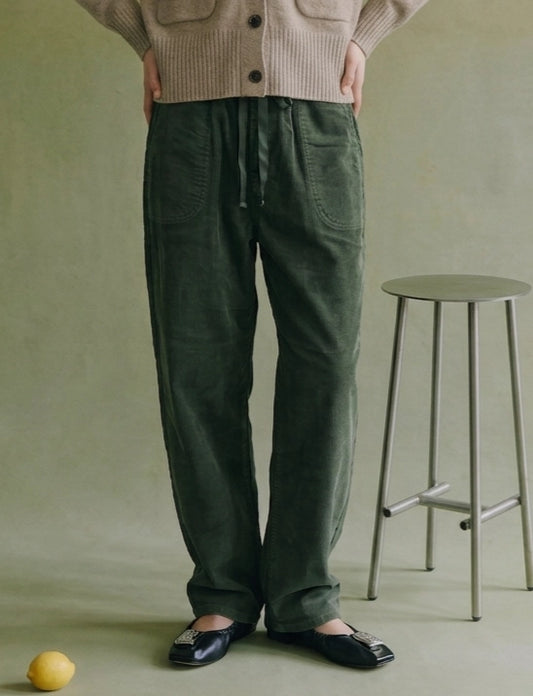 Corduroy Relaxed Drawstring Pants