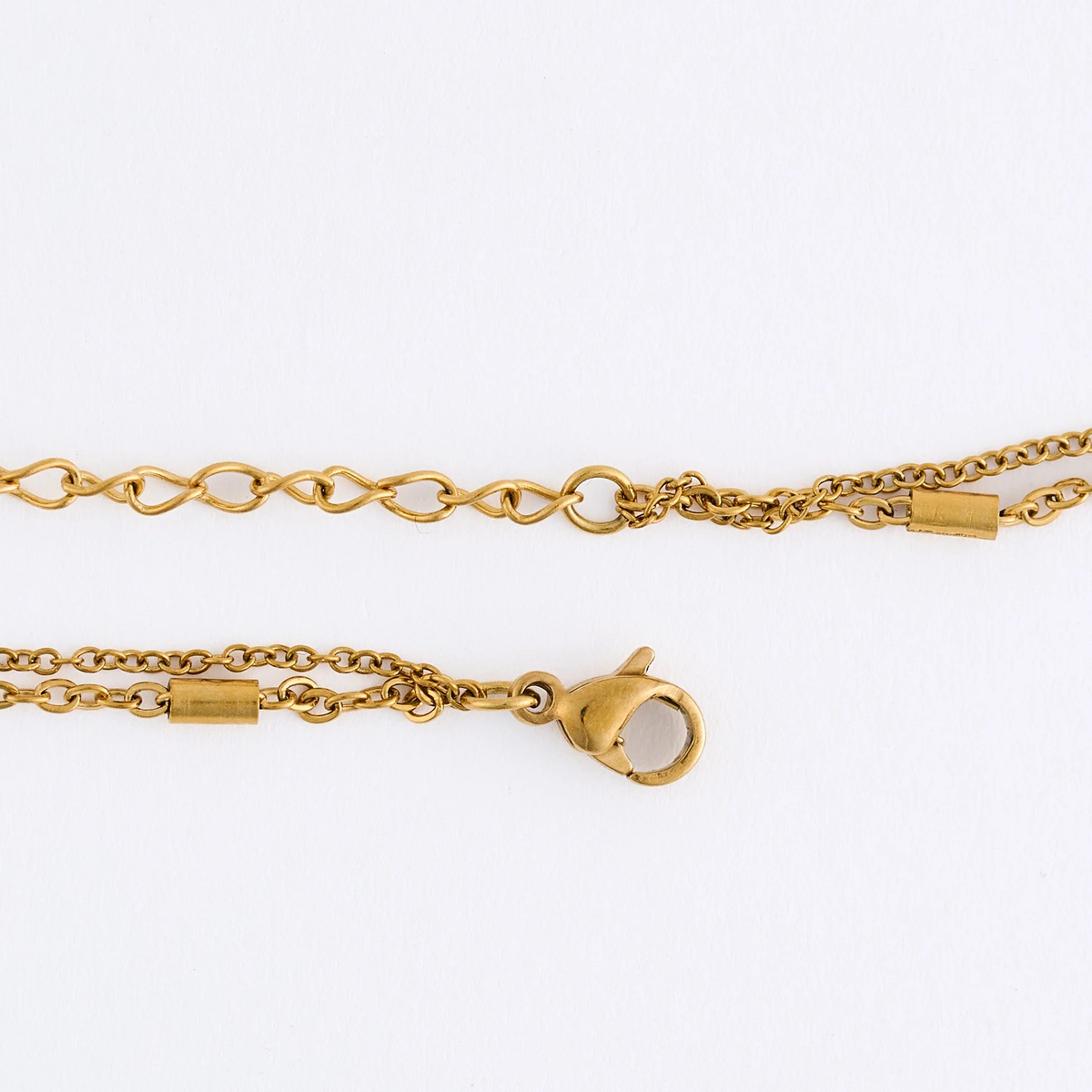 Narelle Genuine Tiger's Eye Double Row Dainty Waterproof Necklace