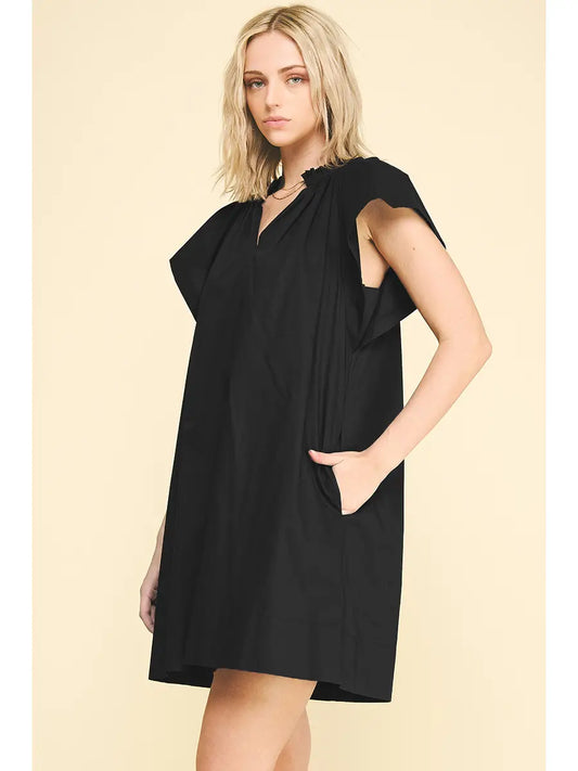 Ruffle Detailed Tunic Mini Dress