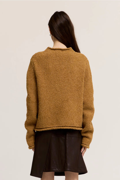 Rolled Edge Sweater Top