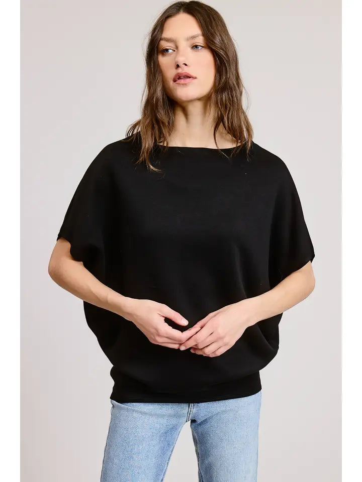 Short Sleeve Scuba Oversized Top