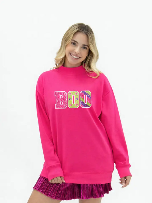 Boo Mock Neck Sweater
