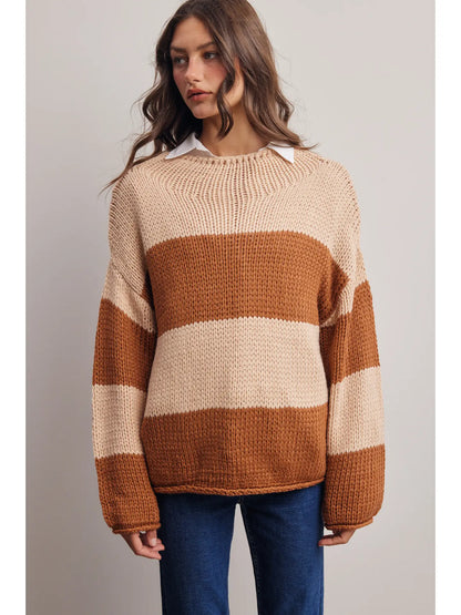 Chunky Stripe Knit Sweater