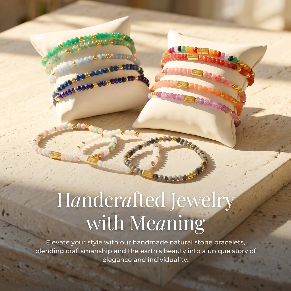 Golden Pearl Initial Letter Bracelet - D