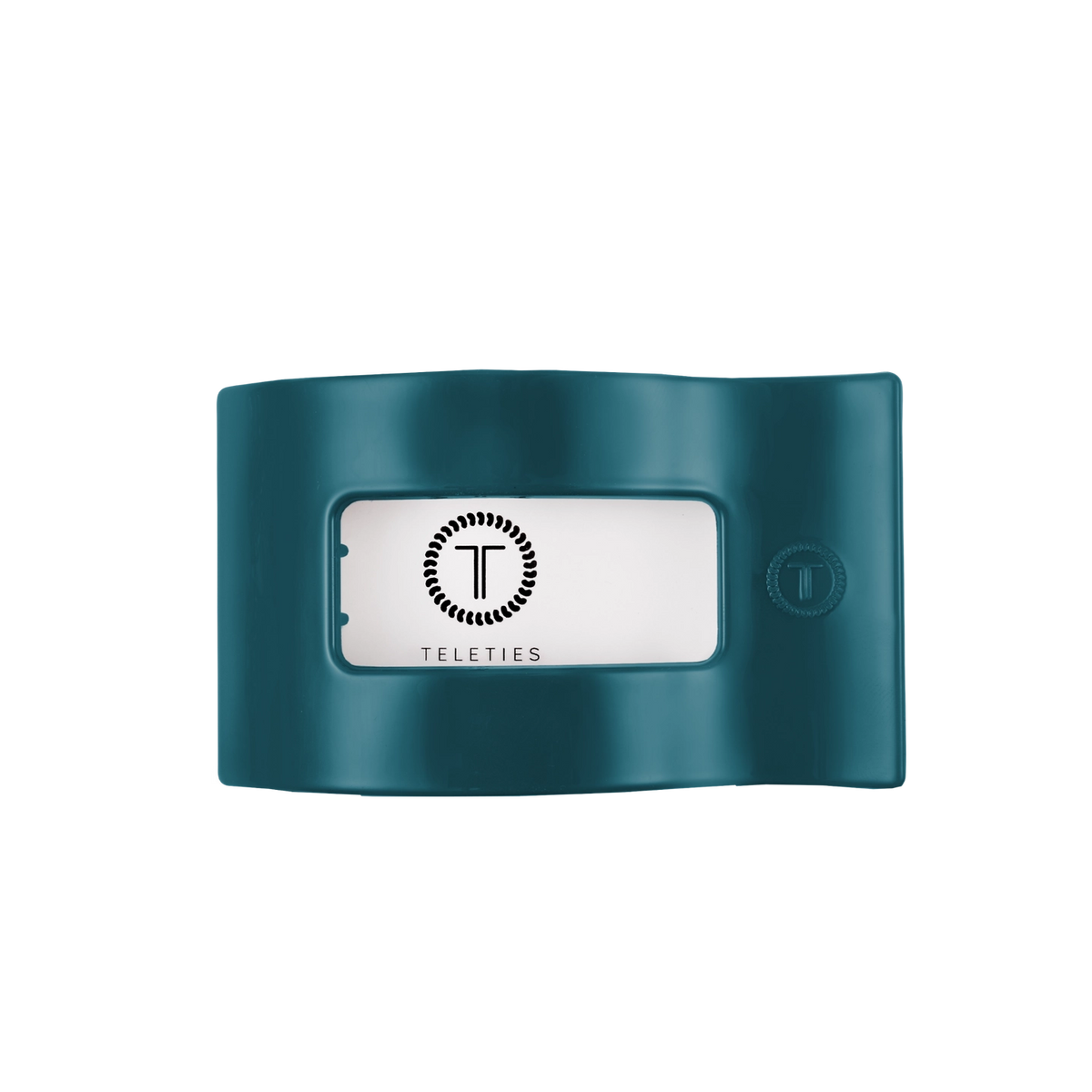 Flat Rectangle Hair Clip | Teal with It | Medium