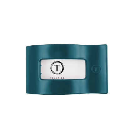 Flat Rectangle Hair Clip | Teal with It | Medium