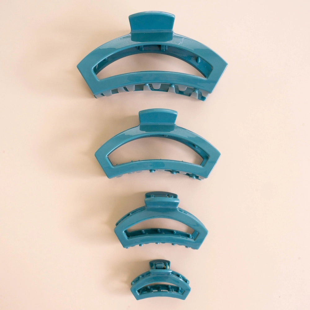 Open Hair Clip | Teal with It | Large