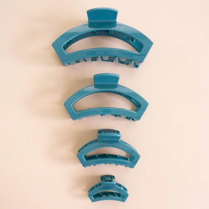Open Hair Clip | Teal with It | Large