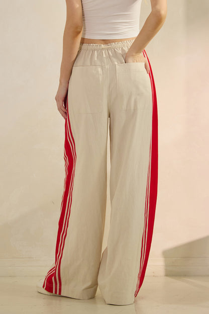 Sport Striped Wide Legged Pants