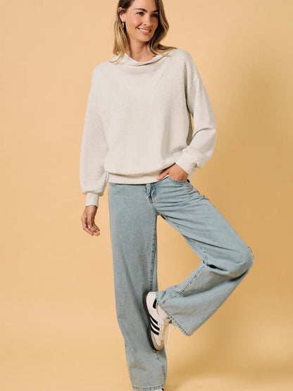 Cowl Neck Long Sleeve Top