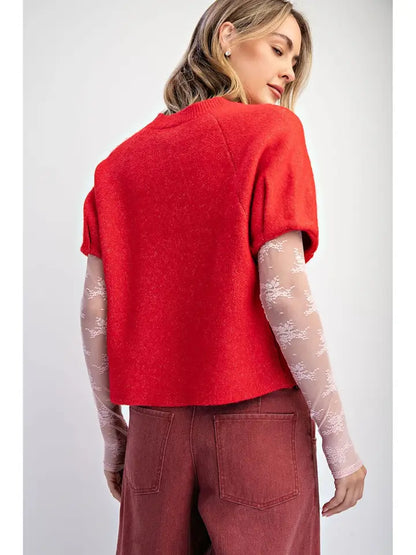 Raglan Puff Sleeve Sweater | 2 Colors Available