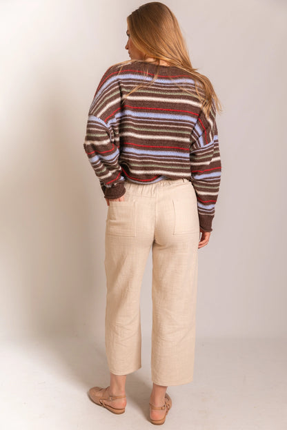 Ramie Cropped Trousers