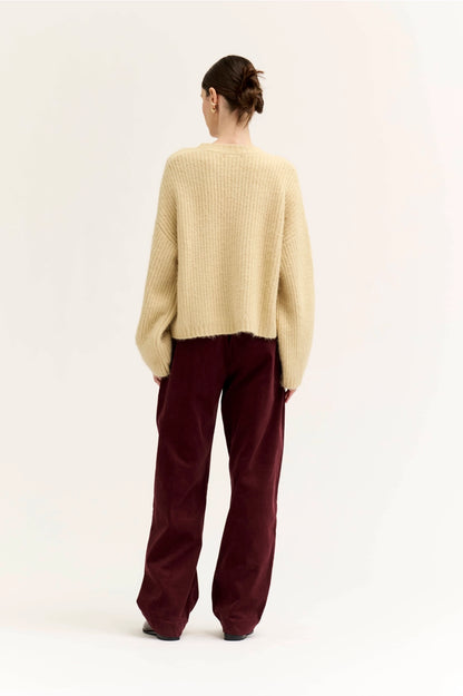 Loose Fit Fuzzy Yarn Sweater