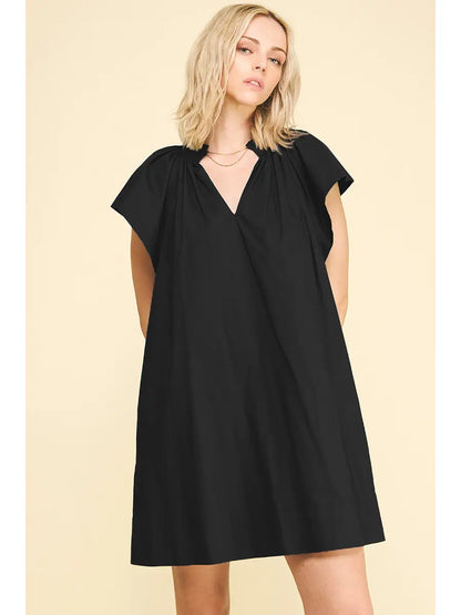 Ruffle Detailed Tunic Mini Dress