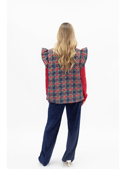Plaid Puffer Vest