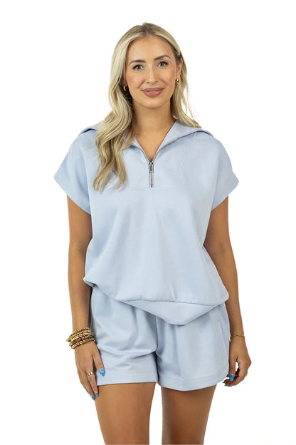 Light Blue Scuba Shorts
