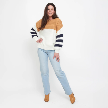 Kennedy Color Block Chunky Sweater
