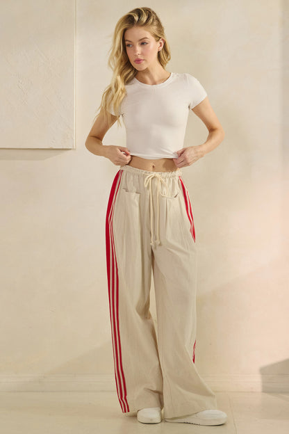 Sport Striped Wide Legged Pants