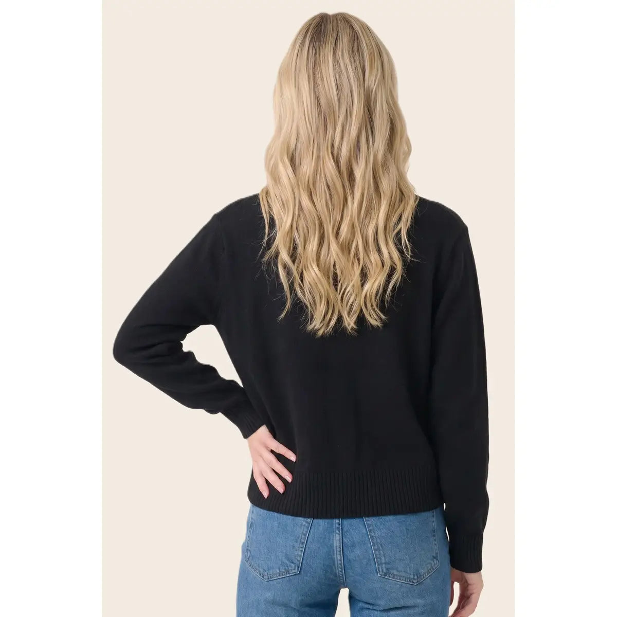 Suede Accented Sweater Jacket