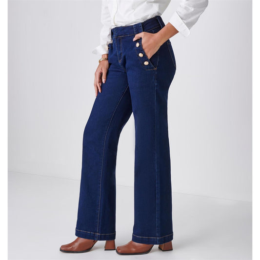 Wide Leg Denim Jeans