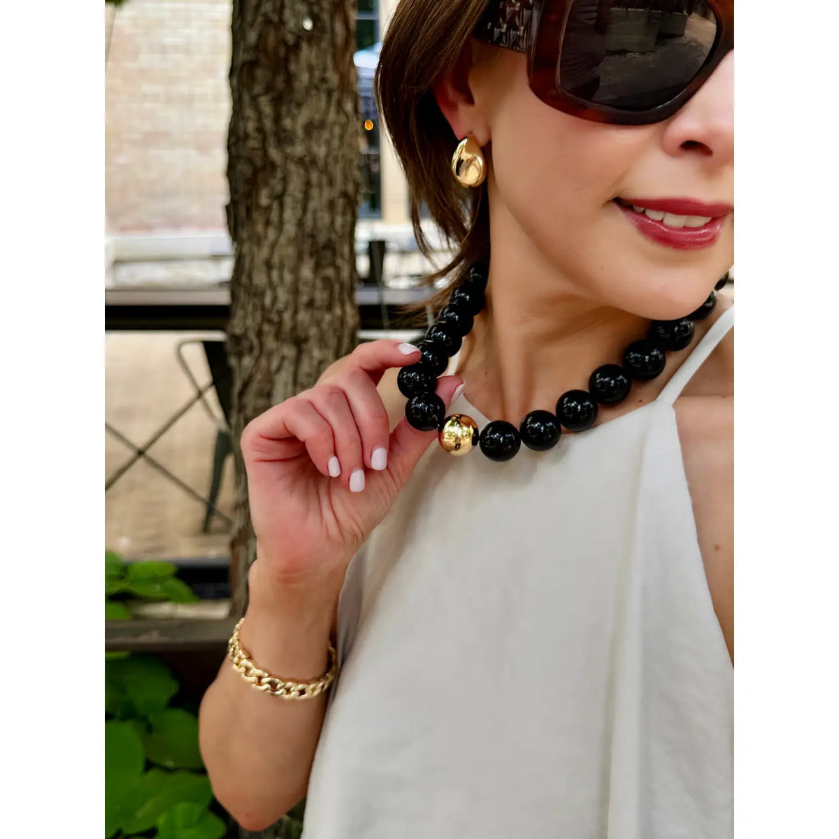 Marjorie Game Day Beaded Necklace