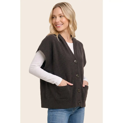 Hoodie Short Sleeve Sweater Cardigan