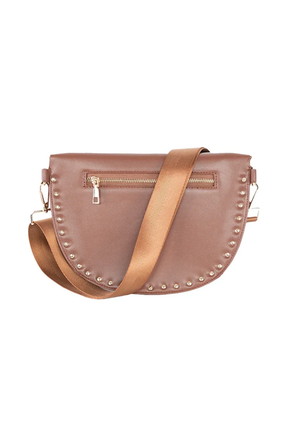 Gold-Studded Crossbody Sling Bag