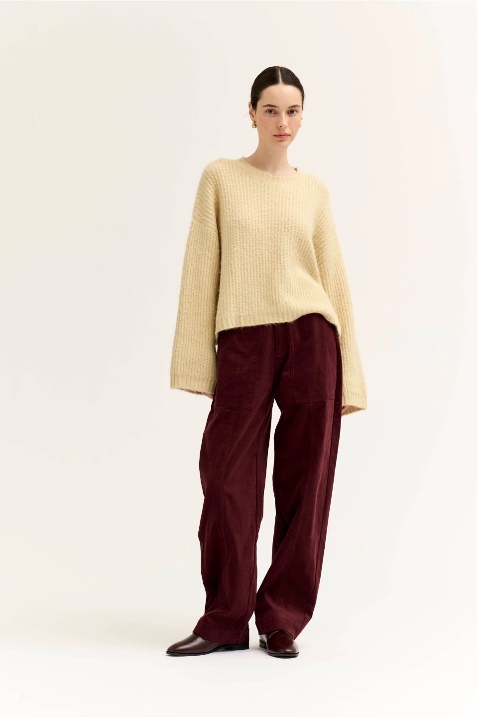 Loose Fit Fuzzy Yarn Sweater