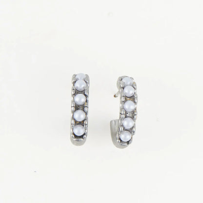 Narelle Waterproof Pearl C-Hoop Earrings