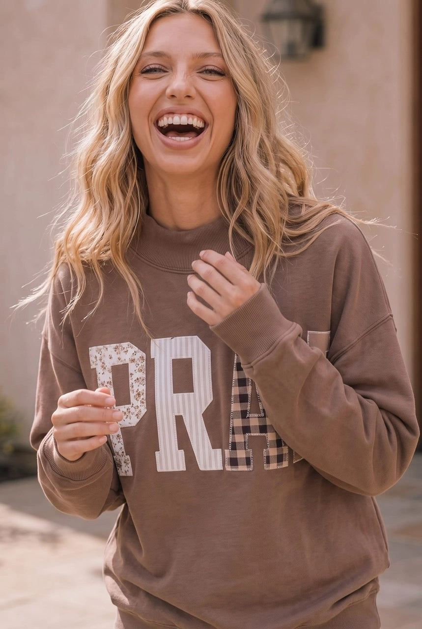 Pray Patchwork Sweatshirt
