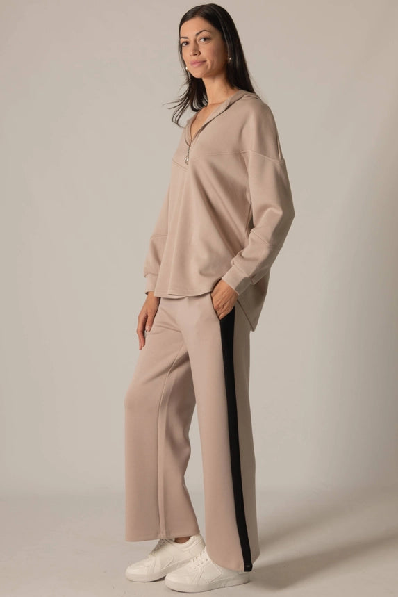 Butter Modal Side Stripe Wide Leg Pants