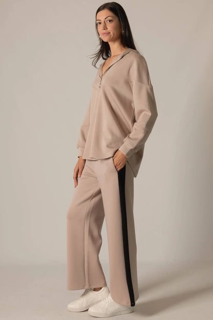 Butter Modal Side Stripe Wide Leg Pants