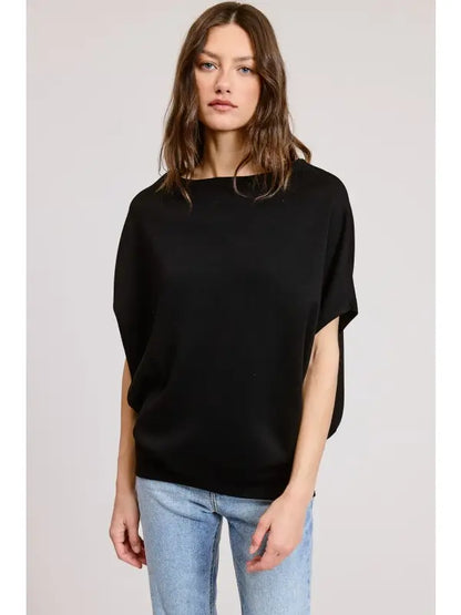 Short Sleeve Scuba Oversized Top