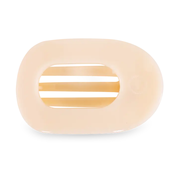Round Flat Hair Clip | Almond Beige | Medium