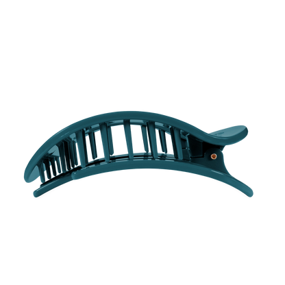 Flat Round Hair Clip | Teal with It | Small