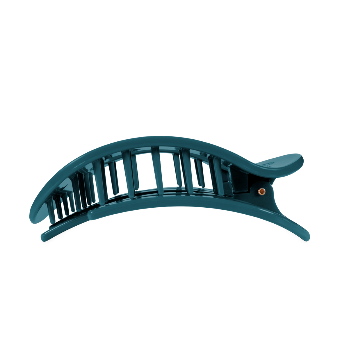 Flat Round Hair Clip | Teal with It | Large