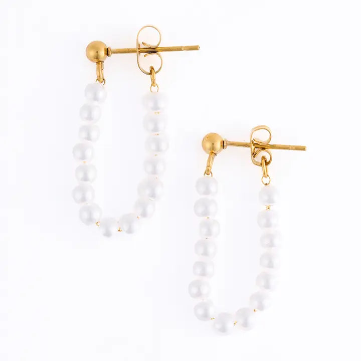 Narelle Waterproof Genuine Freshwater Pearl Dangle Earrings