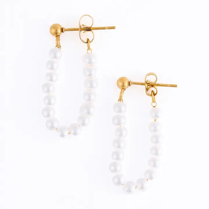 Narelle Waterproof Genuine Freshwater Pearl Dangle Earrings