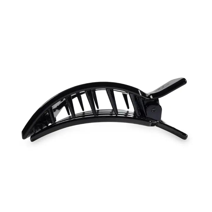 Square Flat Hair Clip | Jet Black | Medium