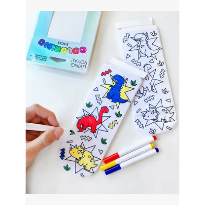 Christmas Coloring Socks