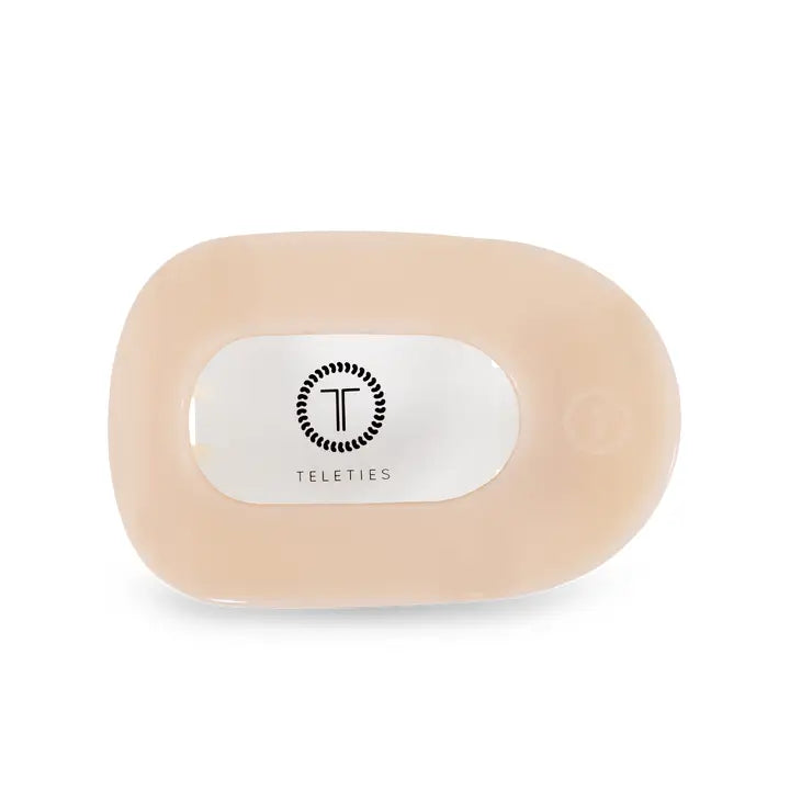 Round Flat Hair Clip | Almond Beige | Medium