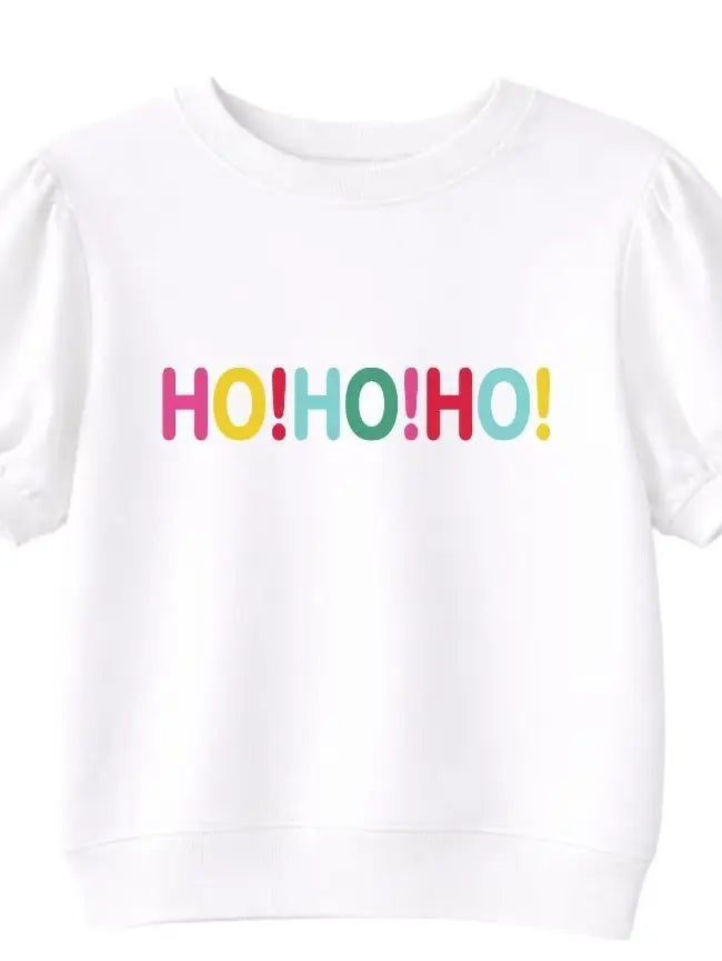 Ho! Ho! Ho! Puff Sleeve Top