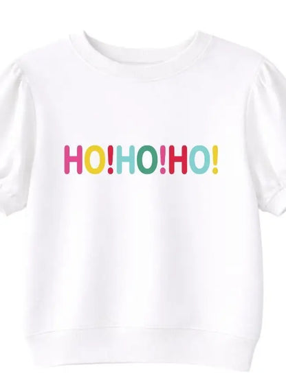 Ho! Ho! Ho! Puff Sleeve Top