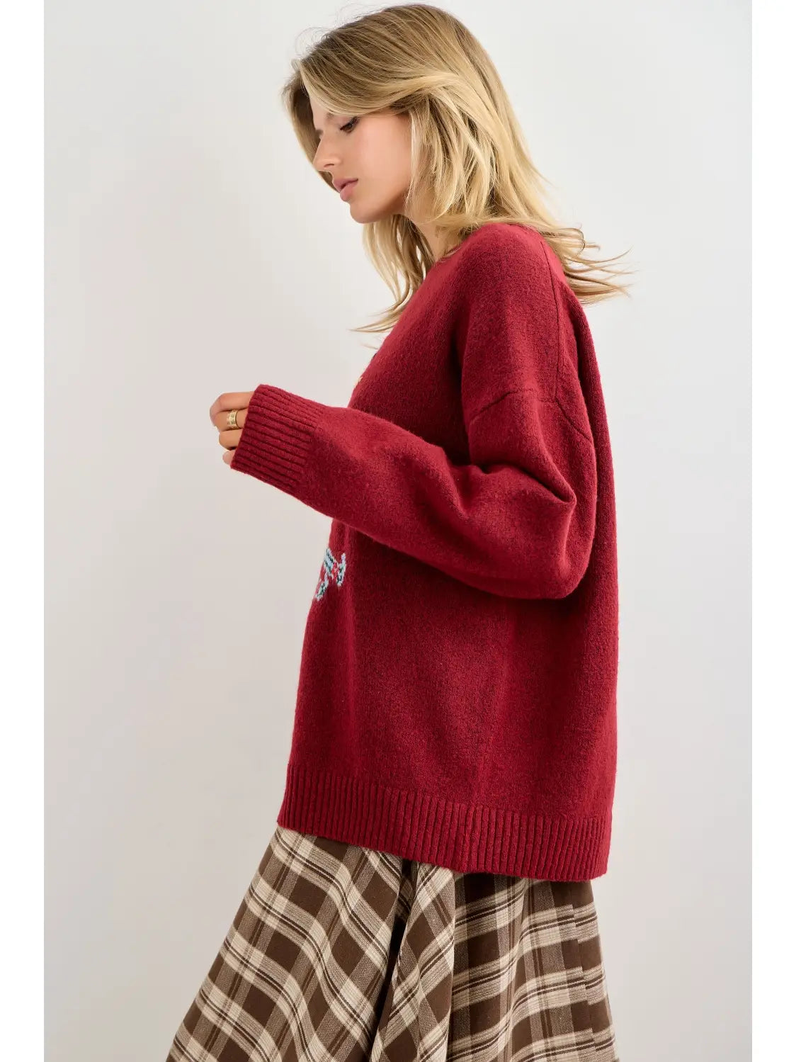 Skiing Duck Knit Sweater