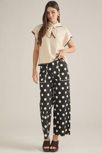 Polka Dot Wide Leg Pants