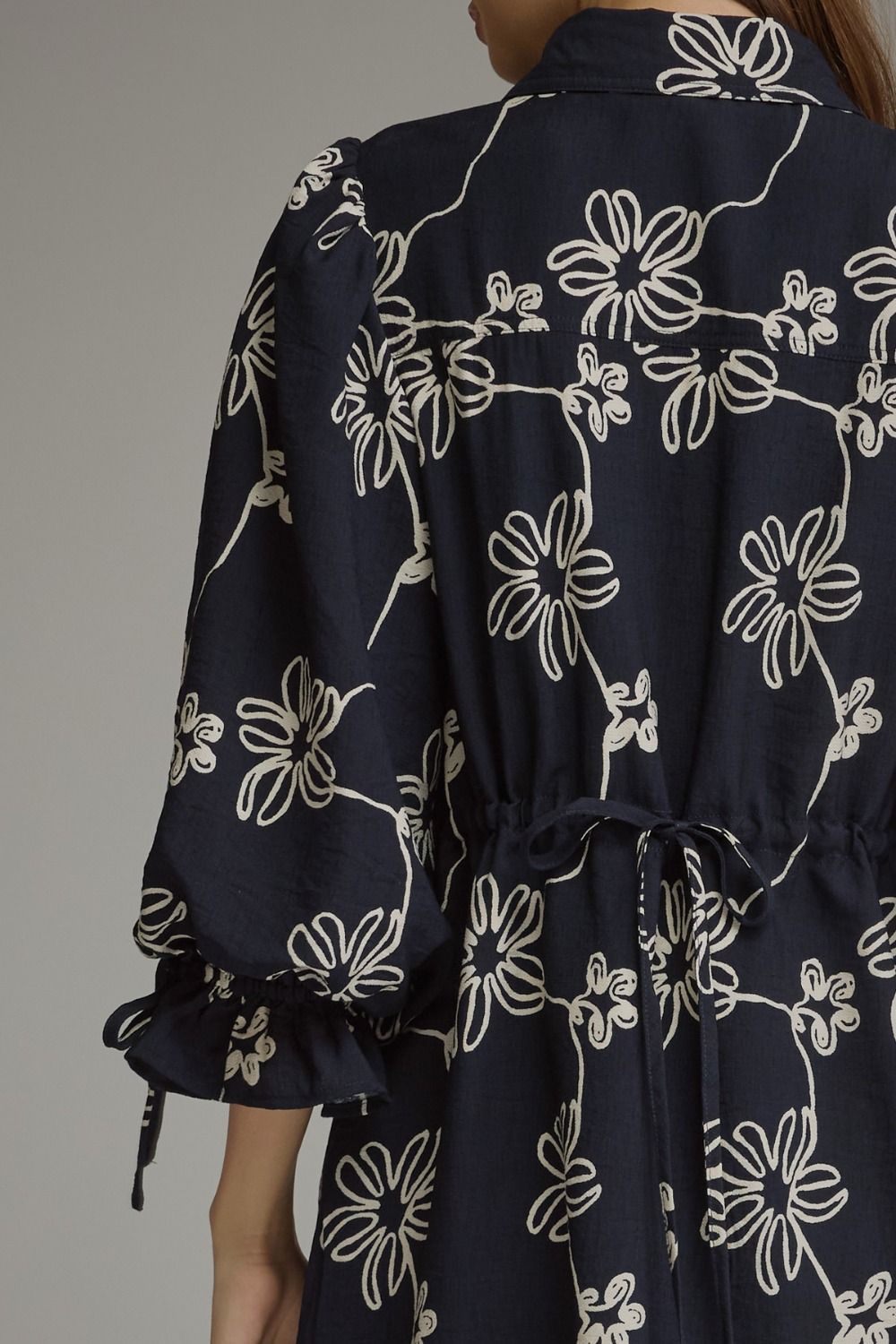 Floral Balloon Sleeve Mini Dress