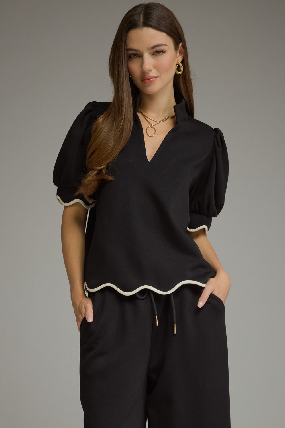 Short Puff Sleeve Top