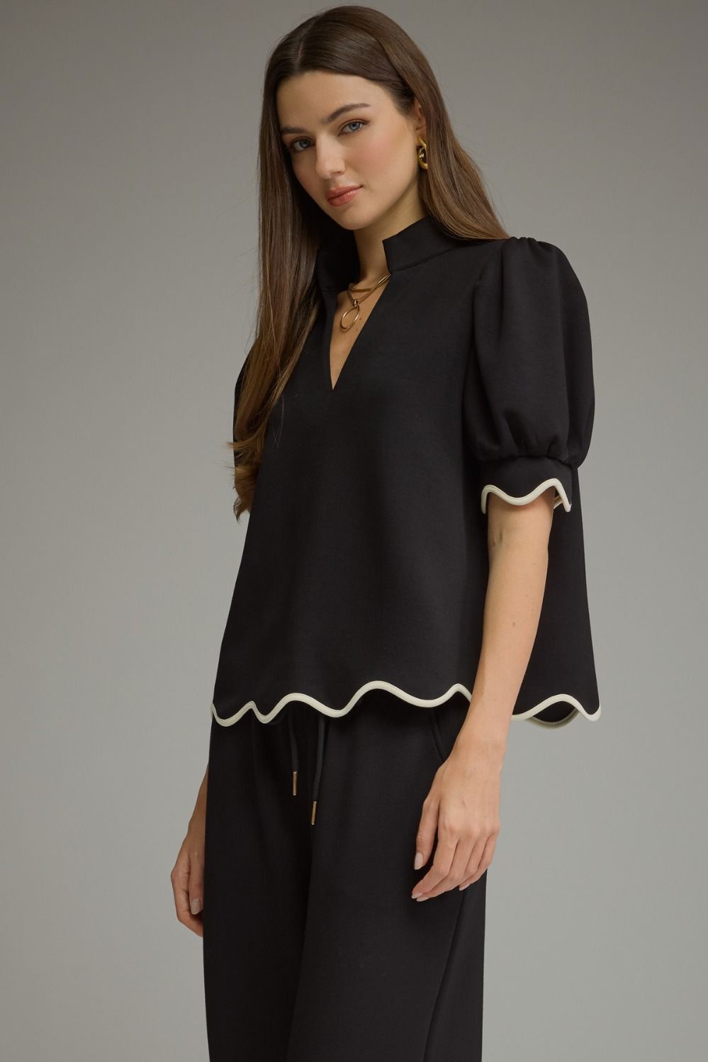 Short Puff Sleeve Top