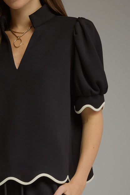 Short Puff Sleeve Top