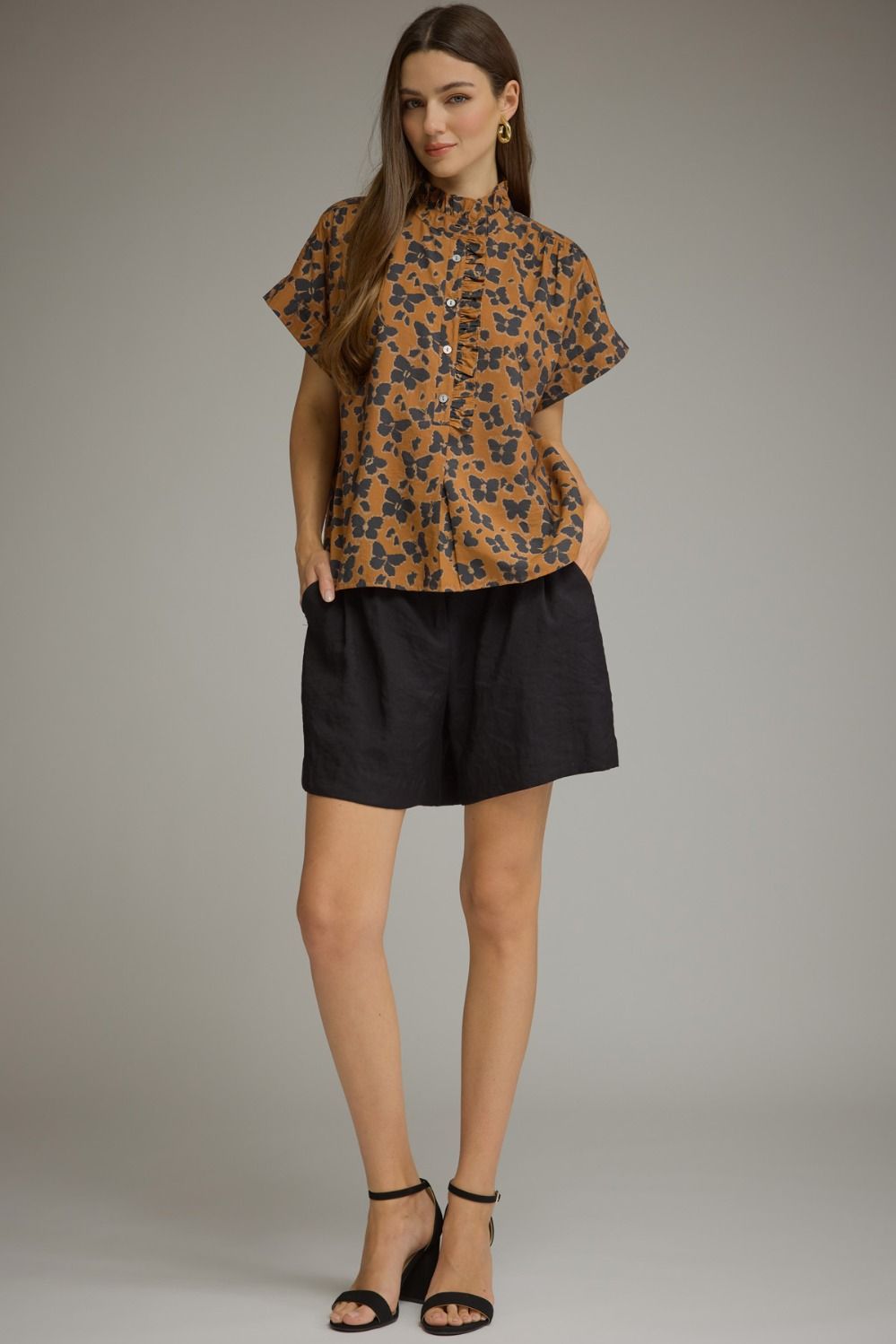 Floral Print Short Sleeve Top 